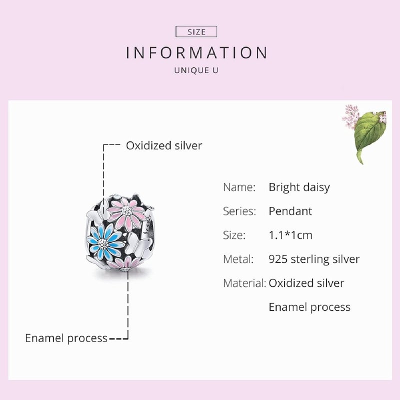 VOROCO Store Charm 925 Sterling Silver Bracelet Necklace Pendant Bead Charms Jewelry Gift for Women Mother Daughter Grandma Family Friends - Image 5